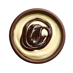 bowl with white chocolate sauce png