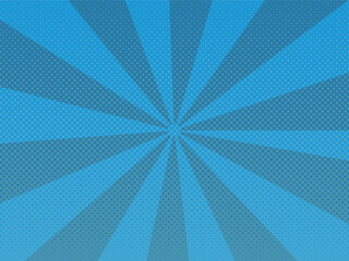 ハーフトーンの集中線　青