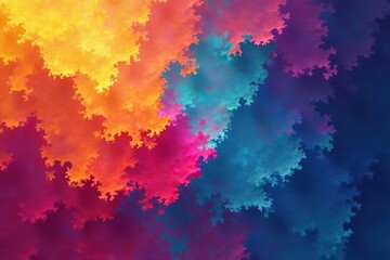 Obraz premium Abstract geometric shapes in vibrant colors create a repeating design , style, background