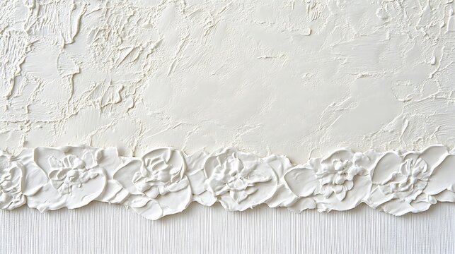 White Floral Texture Background.