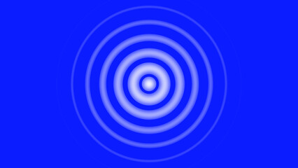 Signal circle radio waves, White color radio waves Isolated on Blue Background