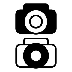 camera icon, simple flat style, symbol vector illustration sign logo template pictogram, for ui or ux isolated on white for mobile app, editable