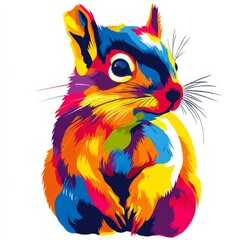 Obraz premium Squirrel Portrait Illustration Watercolour Painting