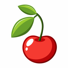 sweet cherry berry isolated on white background