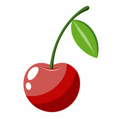 sweet cherry berry isolated on white background