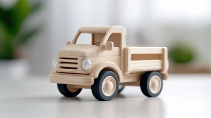 Fototapeta premium Wooden toy truck