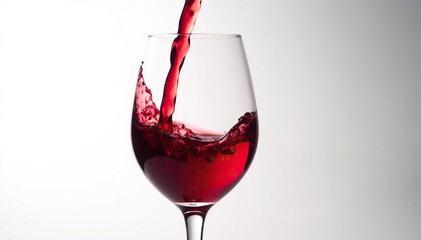 Rich red wine poured, swirling in glass against bright white , sommelier, red wine, alcohol