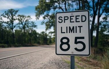 Speed Limit 85 mph Traffic Sign