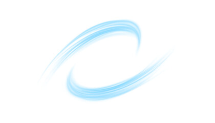 Naklejka premium Dynamic blue speed waves. wavy path. Stream of fresh wind png. vector. Spiral light PNG. White background