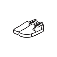 Slip on shoes logo template