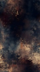 Abstract design with textured dark color palette.