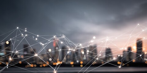 City network at twilight