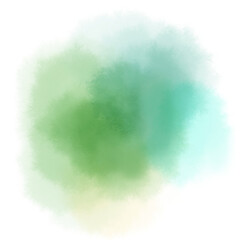 美しい緑や水色や黄色のの水彩テクスチャ素材イラスト