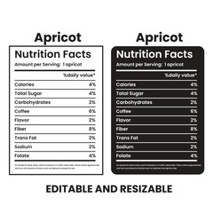 Apricot Nutrition Facts ,nutrition Label,twisted tea nutrition facts,nutrition calculator,
