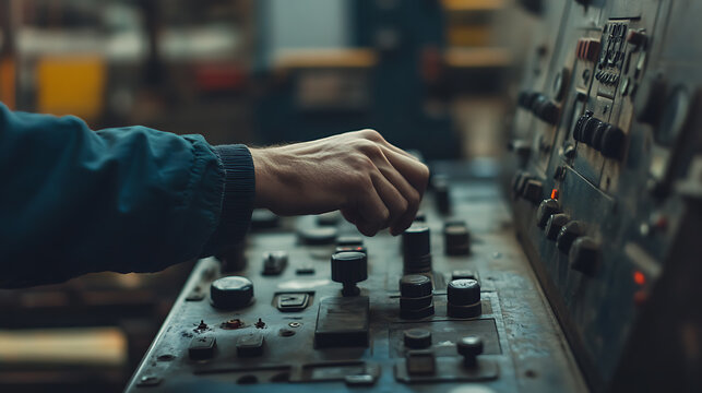 Hand Operating Industrial Control Panel