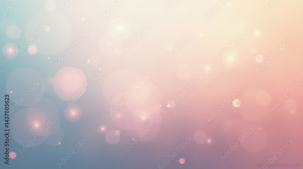 Poster dreamy pastel bokeh background with soft light and gradient colors