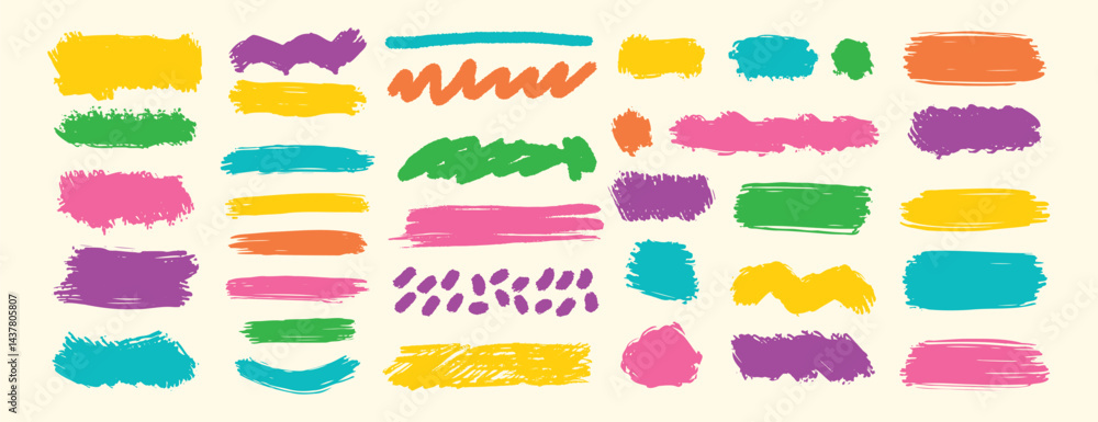 Poster brush paint background frame box. color stroke brush paint for text box square frame. vector hand dr