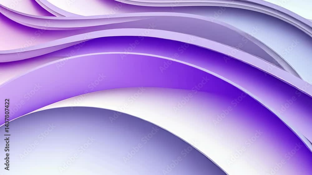 Poster subtle dance of colors and curves in a serene setting showcasing graceful paper waves generative ai