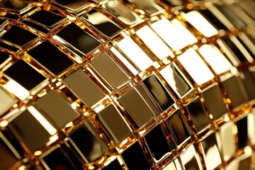 Golden reflective mosaic