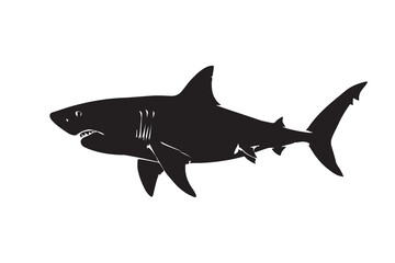 Great White Shark Silhouette – Ocean Wildlife Graphic