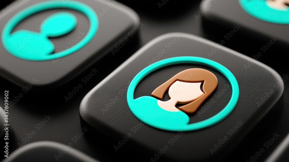 Poster closeup of green and black enter key on a computer keyboard