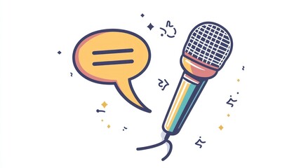 Podcast microphone speech bubble communication (2)