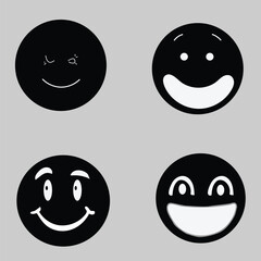 Emoticon set of vector smileys