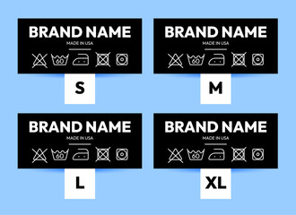 Clothing Label Design with Care Instructions