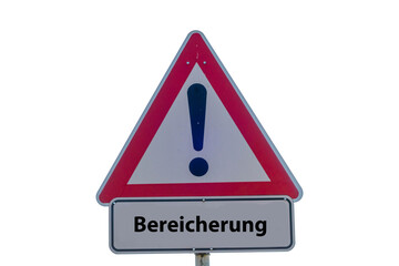 Bereicherung Schild freigestellt