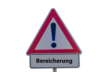 Bereicherung Schild freigestellt