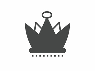 Vector icon template. Black and white crown icon design. Stock vector template.