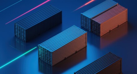 Abstract composition of rectangular objects with textured surfaces and modern design