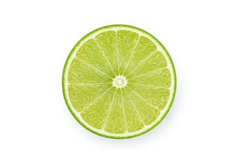Lime slice isolated on white background