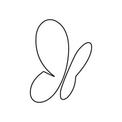 butterfly insect line icon
