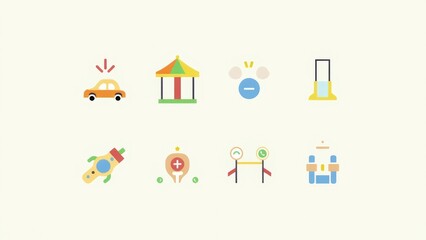 Colorful Icon Collection Diagram