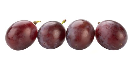 Obraz premium A group of ripe red plums, ideal for fruit-related marketing and culinary applications.