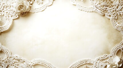 Vintage Lace  Rose Border.
