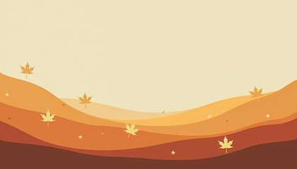 Abstract desert landscape in impressionistic style with warm undulating hues representing serenity