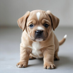 Obraz premium Cute drogue de Bordeaux dog puppy breed isolated