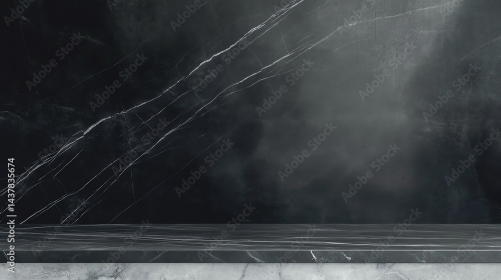 Poster elegant dark marble surface background for product display and mockups