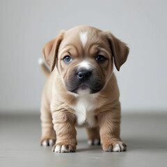 Obraz premium Cute drogue de Bordeaux dog puppy breed isolated