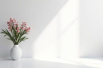 Pure white background, elegant minimalist aesthetic, pattern, premium