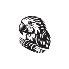 Obraz premium black and white bird 