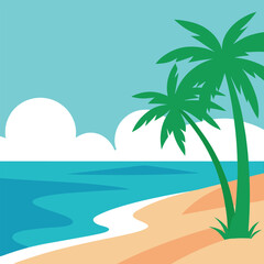 palm tree on the beach