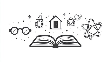 Open book, ideas, home, science, knowledge, learning