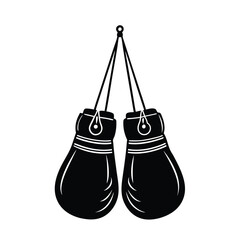 vector boxing glove isolated on white