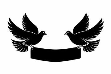 silhouette of pigeon 