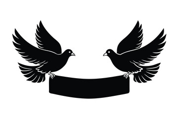 silhouette of pigeon vector