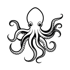 vector illustration of a octopus