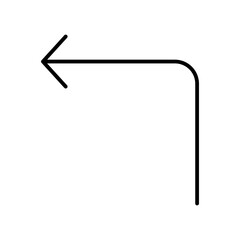 turn left glyph icon